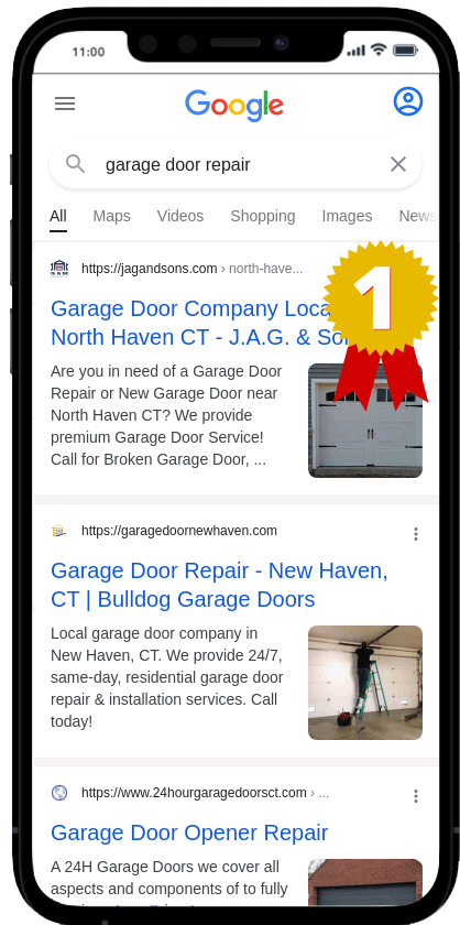 Garage door repair technical SEO
